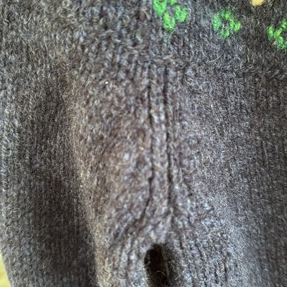 LL Bean Classic Heritage Fair Isle Navy Green 100% Lambs Wool Women’s Sweater M - Picture 14 of 17